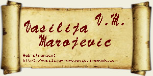 Vasilija Marojević vizit kartica